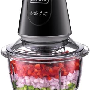 ⚡New Year Special🔥BLACK+DECKER Multi-Function Glass Chopper & Mincer, 400W, XXL 1.2L Bowl, 4-Blade System, Pulse Speed for Precision, Ice Crushing, Compact Sleek Black Design, Easy to Clean, Black - GC400-B5